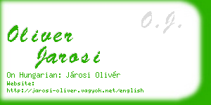 oliver jarosi business card