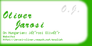 oliver jarosi business card